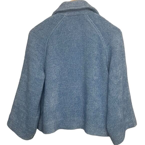 GREYLIN Anthropologie Everyday Cropped Jacket Shacket Blue Women’s Size Large - Picture 5 of 13
